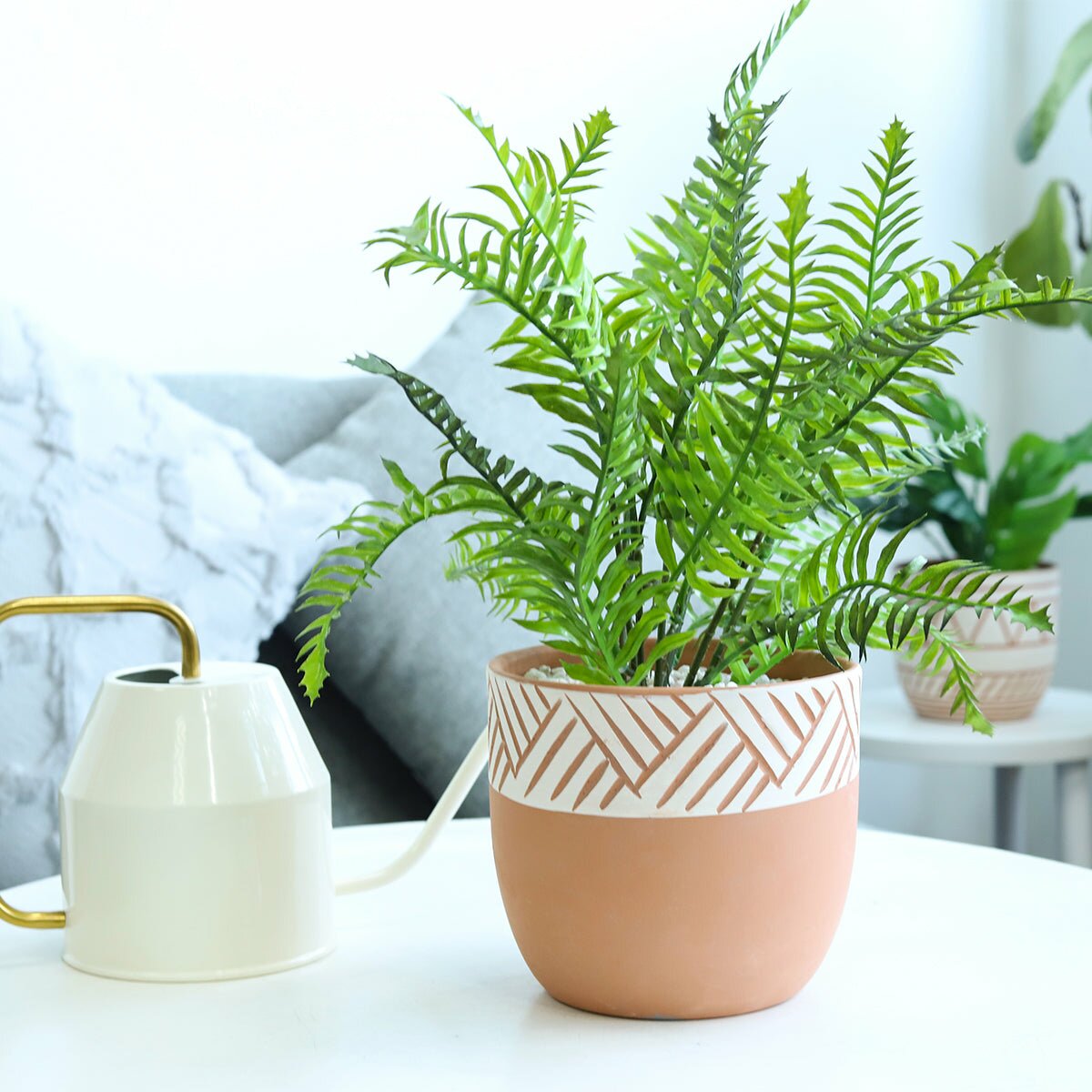 5.5 inch Clay-White Color Modern Planter, terracotta planter for houseplant, planter for houseplant, large planter for indoor plant, planter for home office decoration